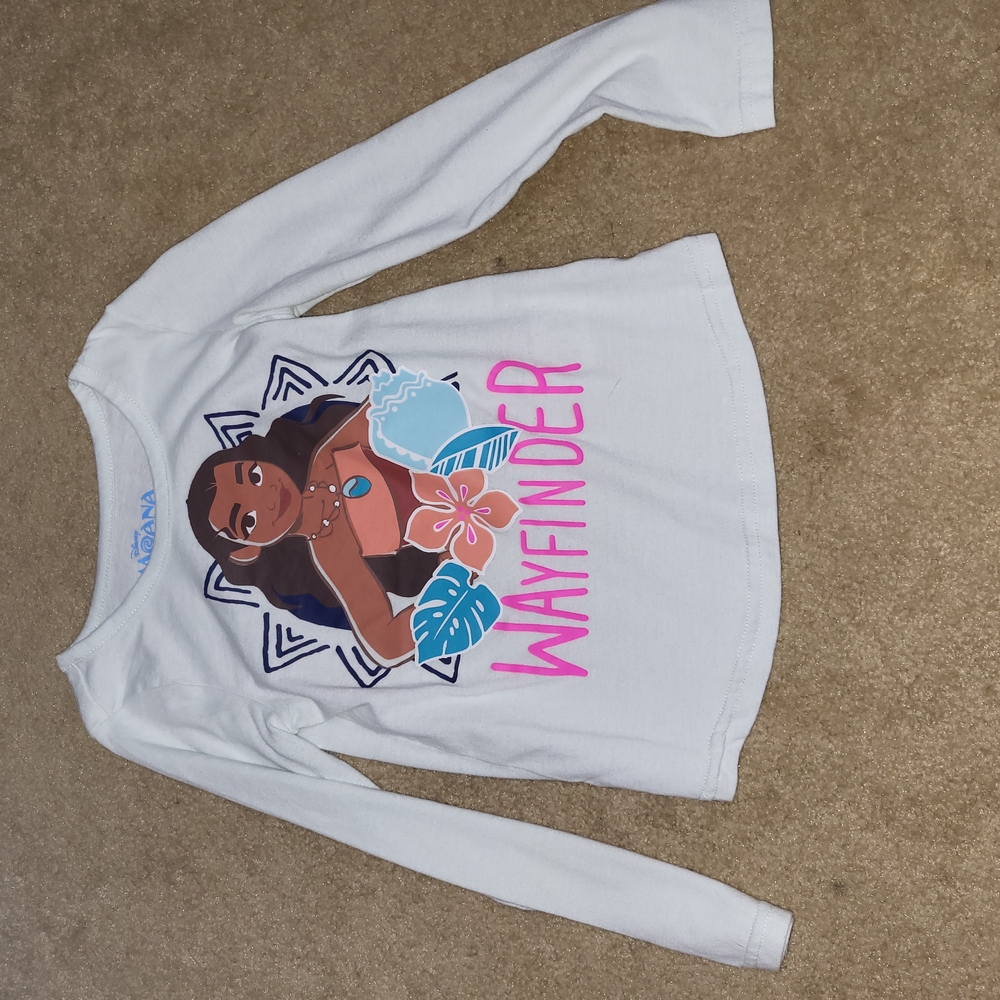 Disney Moana White Long Sleeve Kids Shirt